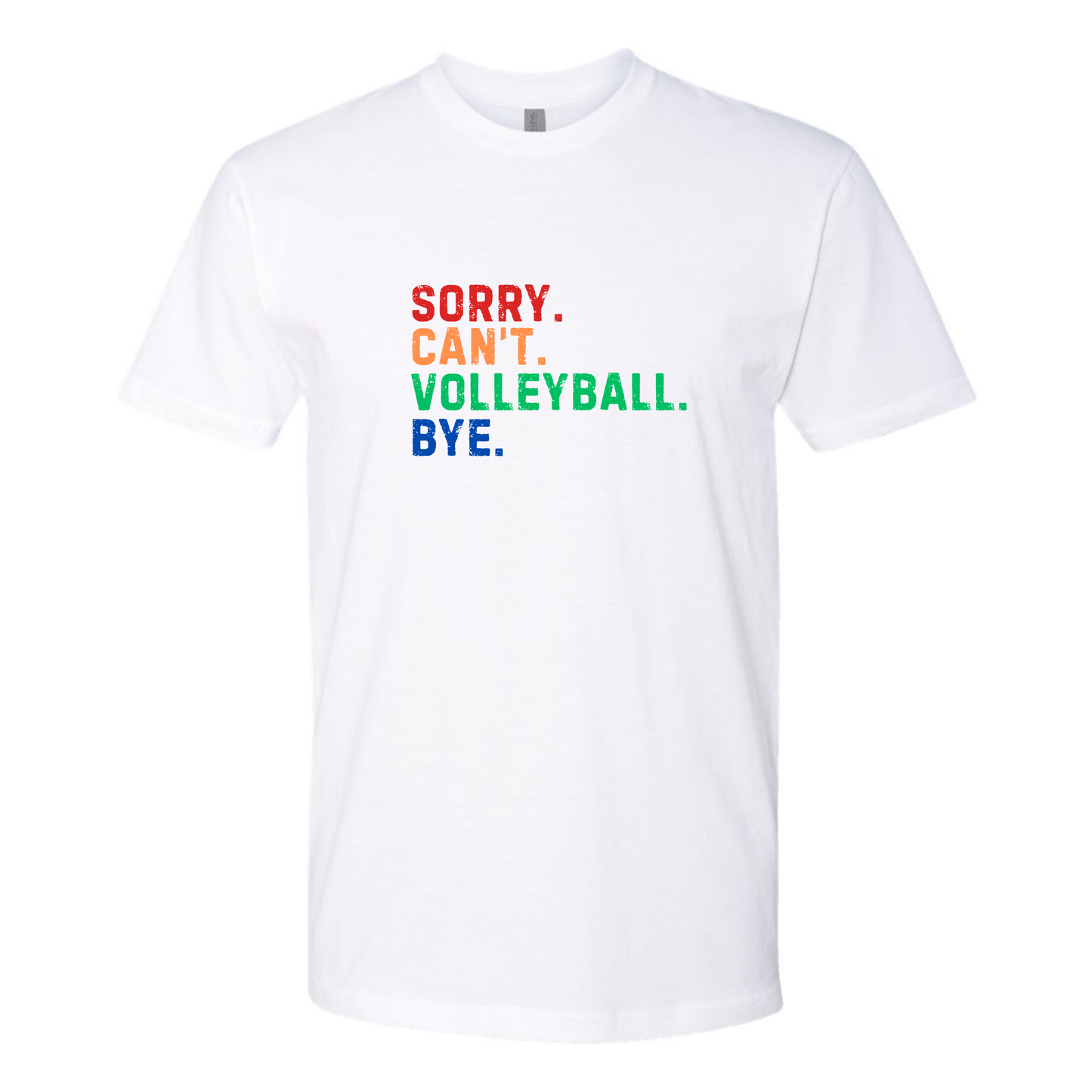 Sorry. Can't. Volleyball. Bye. - Rainbow