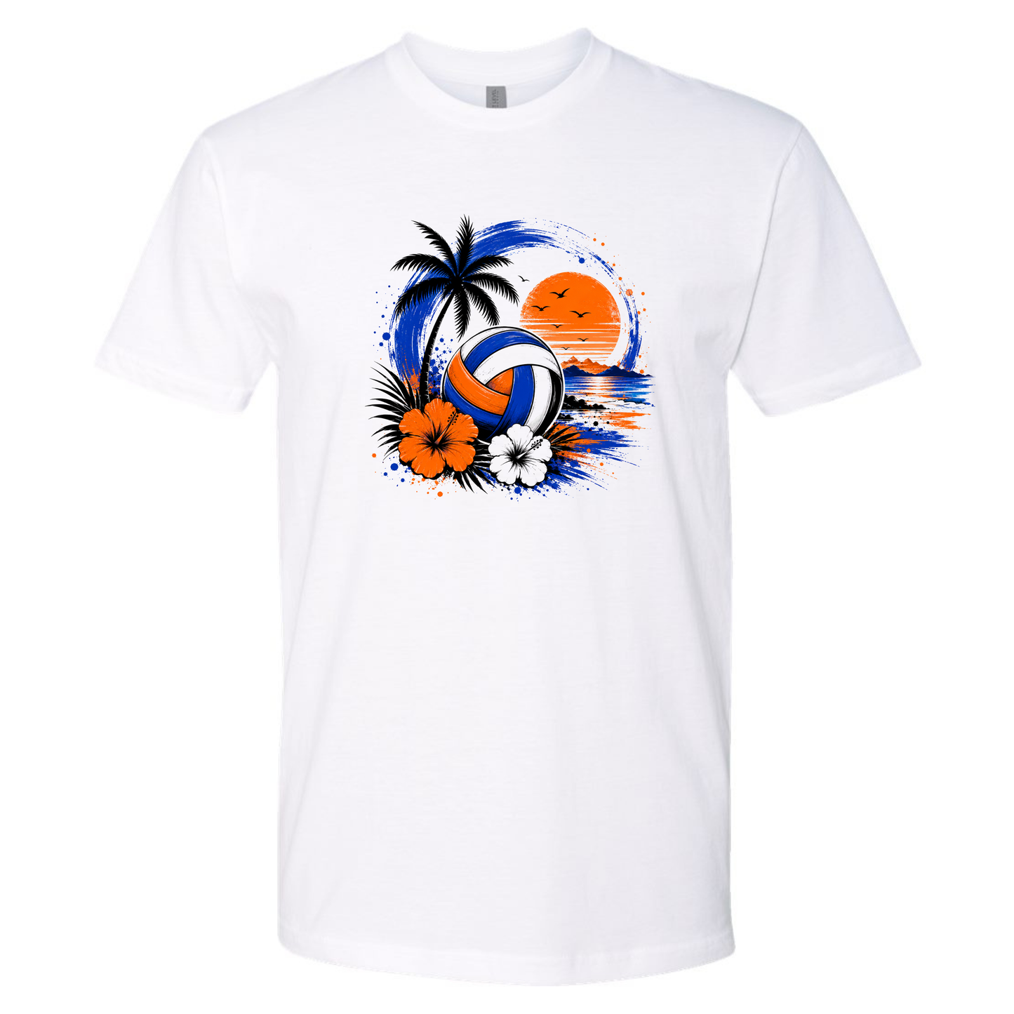 Volleyball on the Beach - Royal Blue and Orange