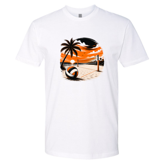 Beach Volleyball - Orange, Black and White